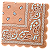 Guardanapo para Decoupage 33x33 Paisley Marrom - Imagem 2