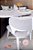 Conjunto Banco Califórnia 2,0m X 1,50m / Mesa Orgânica 1,40m X 0,90m em MDF branco com base em aço carbono branco / Duas cadeiras Eloise boucle - Imagem 2