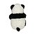 Urso Panda Pelúcia com coração duplo amor Sentado 28cm Fizzy - Imagem 3