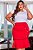 Saia  Midi Social com Babado - Imagem 1