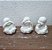 Trio Budinhas Sabedoria 6cm Gesso Cru - Imagem 1