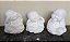 Trio Budas Não Ouço Não Vejo Não Falo 10cm Gesso Cru - Imagem 1