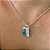 Colar Filho com pedra azul + plaquinha Te amo - Imagem 3