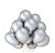 Balão Bexiga Cor Perolizado Prata 8 Pol c 50 Uni. Happy Day - Imagem 1
