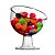 Taça Inclinada Acrílico Grande 23x27cm 3T00404 T. Triângulos - Imagem 1