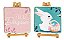 Kit Mini Cavaletes Feliz Páscoa 11x14,5cm Cód. PC0018/MDF - Imagem 1
