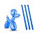 Balão Bexiga Palito com 30 Unidades Azul - Happy Day - Imagem 1