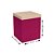 Caixa Cubo Média Liso Rosa/ Creme Ref MC1 - JR - Imagem 2