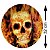 Prato Redondo Caveira Flamejante N.6 p/ Halloween - Kaixote - Imagem 2