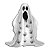 Painel Fantasma Decoração de Halloween HJ5 1 UN - JR - Imagem 1