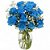 Buquê com 12 rosas azuis - Imagem 1