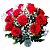 Buquê de rosas tradicional com 12 rosas nacionais - Imagem 1