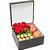 Baú com rosas nacionais, Ferrero Rocher e 3 maçãs - Imagem 1