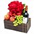 Cesta de frutas com vinho e rosas importadas - Imagem 1