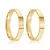 Par de alianças Cecily 4mm de casamento ouro 18k - Imagem 1