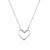 Colar feminino Coração Vazado  - PRATA 925 - Imagem 1