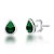 Conjunto Colar e Brinco  Ponto de Luz Gota Verde - PRATA 925 - Imagem 3