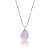 Conjunto Colar e Brinco Ponto de Luz Gota Rosa Claro - PRATA 925 - Imagem 2