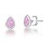 Conjunto Colar e Brinco Ponto de Luz Gota Rosa Claro - PRATA 925 - Imagem 3