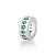 Berloque Separador de pulseira pandora Cravejado Verde - PRATA 925 - Imagem 1