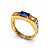 Anel Ouro 18k Formatura Baguete com Detalhes - Imagem 2