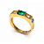 Anel Ouro 18k Formatura Baguete - Imagem 4
