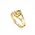 Anel Formatura Feminino Aro Duplo Gota - Ouro 18K - Imagem 1