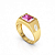 Anel de Formatura Masculino zircônia Baguete - OURO 18K - Imagem 8
