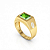 Anel de Formatura Masculino zircônia Baguete - OURO 18K - Imagem 9