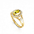 Anel Formatura Feminino Aro Duplo Oval Grande - Ouro 18K - Imagem 2