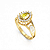 Anel Formatura feminino Aro Duplo Gota Grande - Ouro 18K - Imagem 1