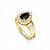 Anel Formatura feminino Aro Duplo Gota Grande - Ouro 18K - Imagem 5