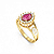 Anel Formatura feminino Aro Duplo Gota Grande - Ouro 18K - Imagem 6