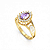 Anel Formatura feminino Aro Duplo Gota Grande - Ouro 18K - Imagem 11