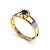 Anel Formatura feminino Aro Duplo Redondo - Ouro 18K - Imagem 2