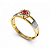 Anel Formatura feminino Aro Duplo Redondo - Ouro 18K - Imagem 5