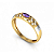 Anel Ouro 18K Formatura Navete com Detalhes - Imagem 1