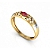 Anel Ouro 18K Formatura Navete com Detalhes - Imagem 3