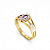 Anel Formatura Feminino Aro Triplo Navete - Ouro 18K - Imagem 5
