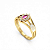 Anel Formatura Feminino Aro Triplo Navete - Ouro 18K - Imagem 11