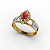 Anel  Formatura feminino Aro Duplo Navete Grande - Ouro 18K - Imagem 6