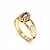 Anel Formatura Feminino Aro Duplo Oval - OURO 18K - Imagem 7
