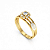 Anel Formatura feminino Aro Triplo Redondo - Ouro 18K - Imagem 3