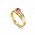 Anel Formatura feminino Aro Triplo Redondo - Ouro 18K - Imagem 8