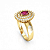 Anel Formatura feminino Oval Grande - Ouro 18K - Imagem 6
