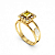 Anel Formatura Feminino Quadrado - Ouro 18K - Imagem 1