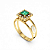 Anel Formatura Feminino Quadrado - Ouro 18K - Imagem 4