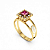 Anel Formatura Feminino Quadrado - Ouro 18K - Imagem 7