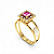 Anel Formatura Feminino Quadrado - Ouro 18K - Imagem 11