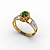 Anel Formatura feminino Aro Duplo Oval Ouro 18k - Imagem 4